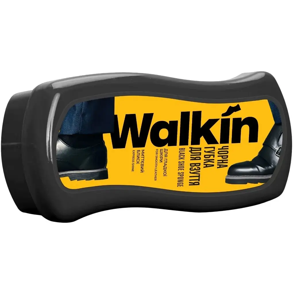 Губка для взуття Walkin Для гладкої шкіри Чорна (4820184441637)