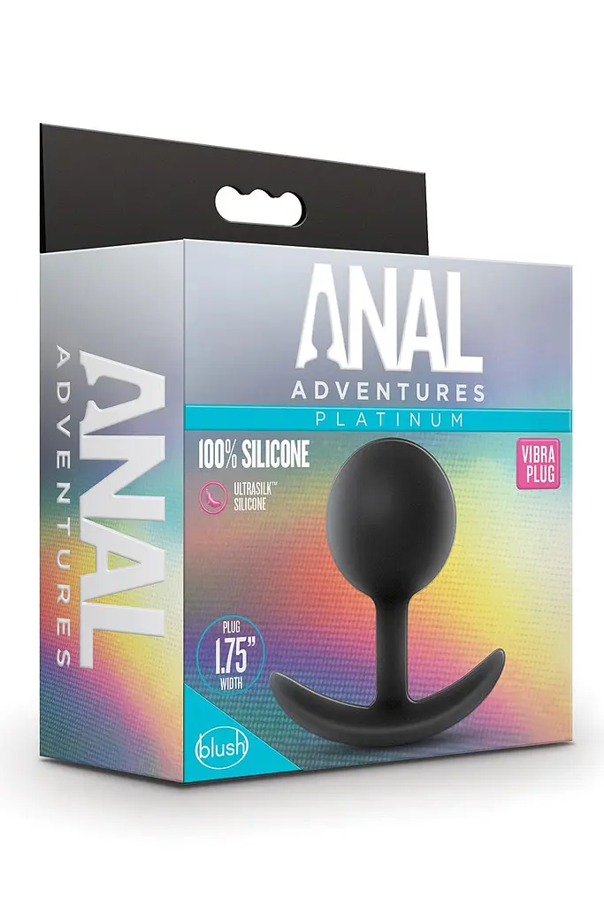 Анальна пробка Anal Adventures Platinum Plug 8.9 см (чорний) - фото 5