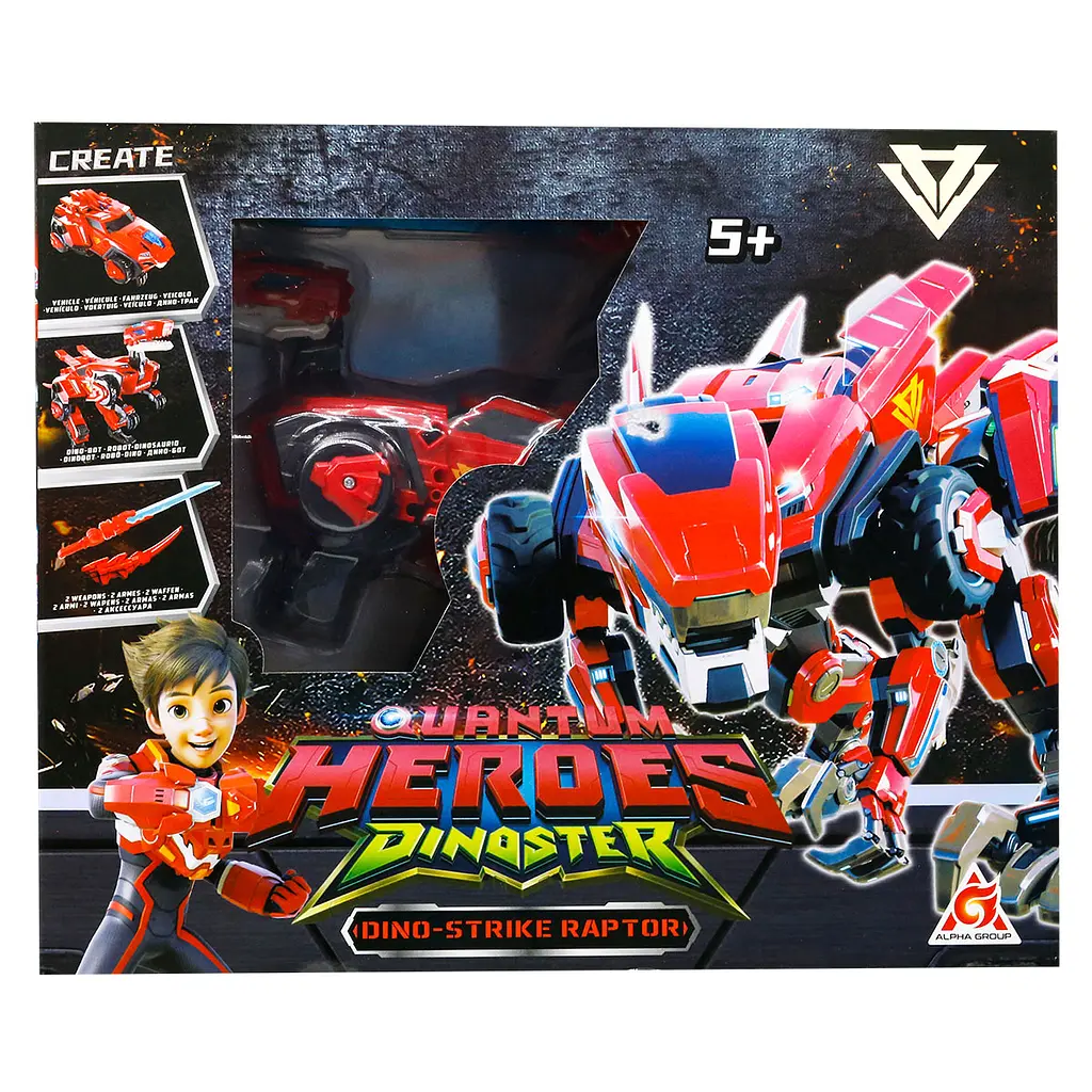 Динозавр-трансформер Dinoster - Мега Дино-Страйк Раптор  - фото 5