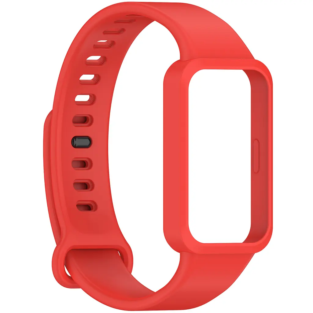 Силіконовий ремінець для фітнес браслетів Xiaomi Smart Band 9 Active Redmi Smart Band 3, Silicone, red, зі зручною застібкою, на фітнес трекер та смарт годинник, ArmorStandart (ARM85586) - фото 3