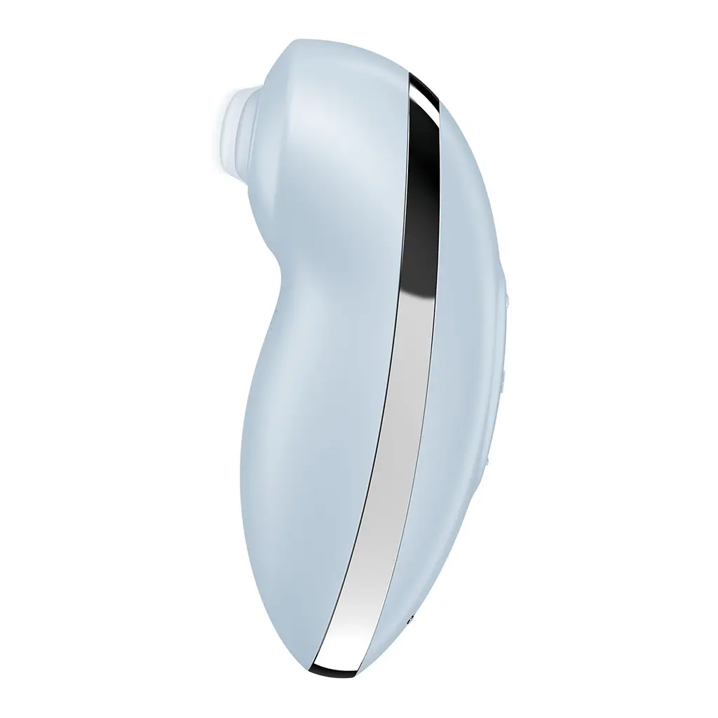 Вібростимулятор-пульсатор Satisfyer Tap & Climax 2 Blue, ефект постукування пальцем - фото 2