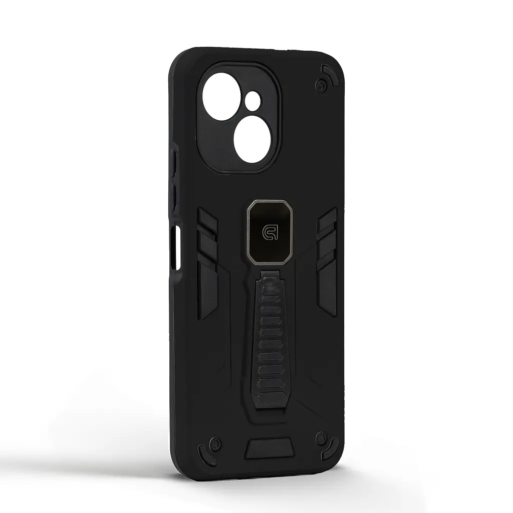 Чехол для TECNO Spark 40C 4G, Proover, черный, с подставкой и магнитом, противоударный, ударопрочный, бронированный, панель-накладка, защита всего корпуса, термополиуретан (TPU) + поликарбонат (PC), ArmorStandart (ARM87282) - фото 2
