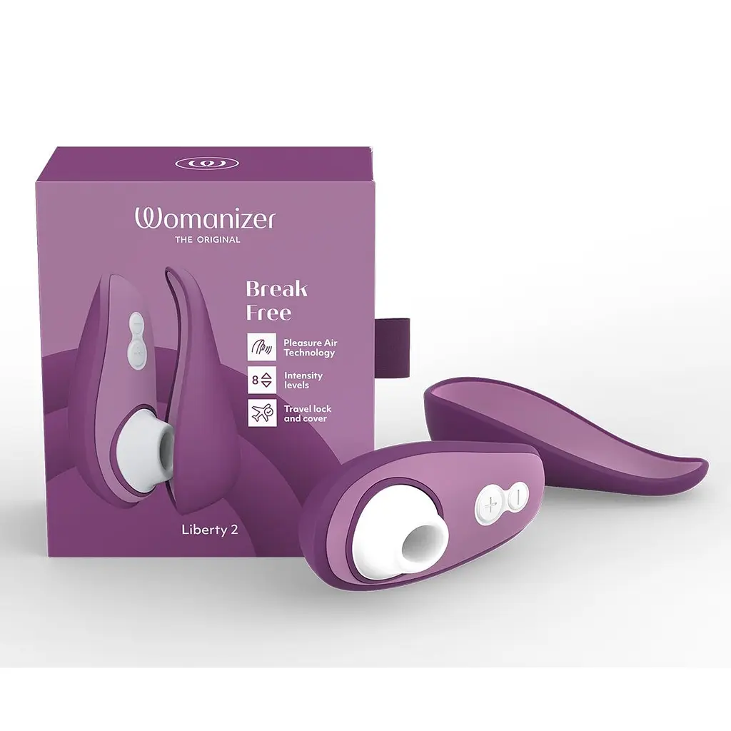 Вакуумний кліторальний стимулятор Womanizer Liberty 2 Purple Womanizer SX0523 100866 - фото 12