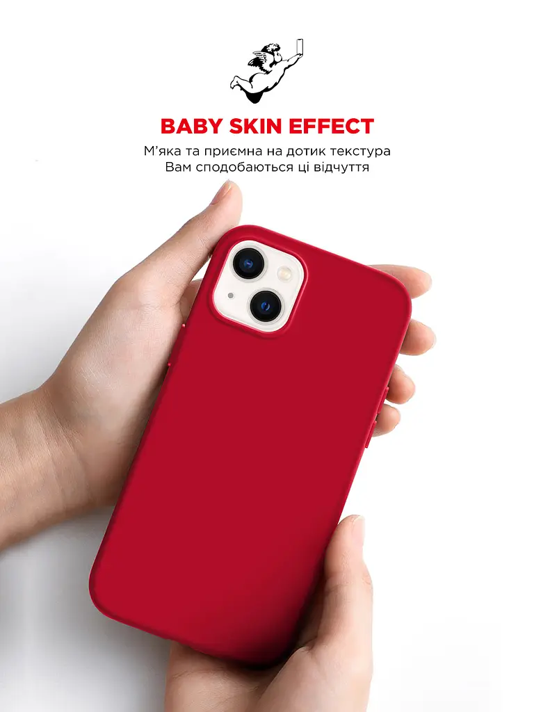 Силиконовый чехол для Apple iPhone 14 Plus, ICON2 Case, красный, противоударный, панель, защита всего корпуса, матовая поверхность Soft Touch, выступает над дисплеем, совместим с защитными стеклами и пленками, с микрофиброй, ArmorStandart (ARM63610) - фото 8
