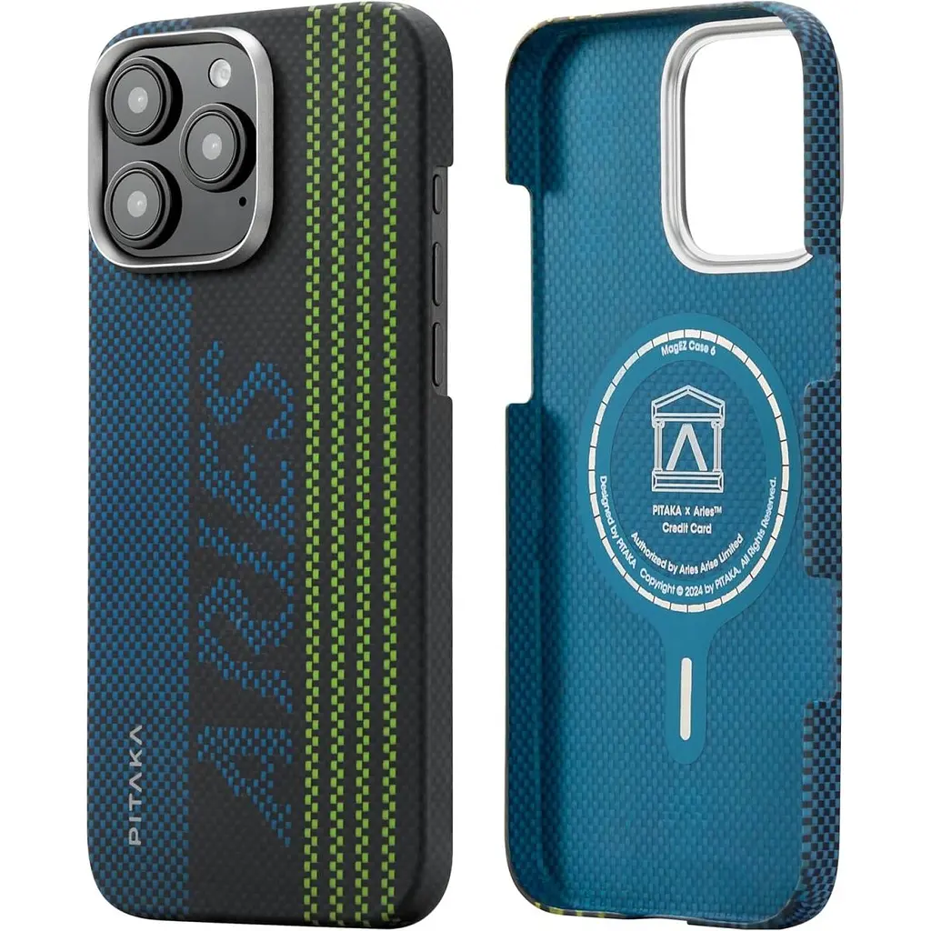 Чехол Pitaka MagEZ Tactile Woven Aries для Apple iPhone 16 Pro Credit Card (KI1601CR) [136821] - фото 4