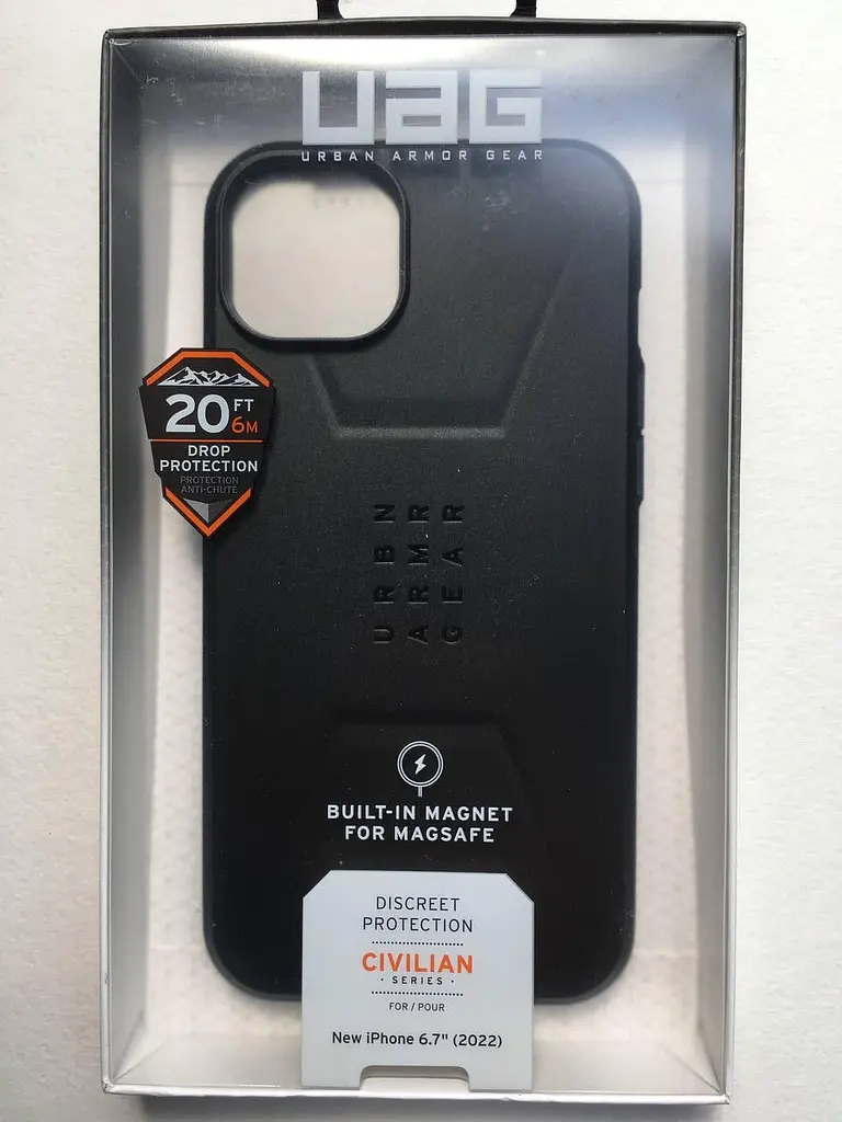 Оригінальний протиударний чохол для Iphone 14 Plus/15 Plus UAG Civilian Magsafe Black 114037114040 - фото 6