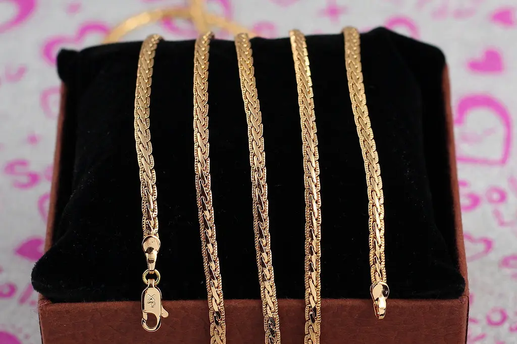 Ланцюг Xuping Jewelry косичка 50 см 3 мм золототистий