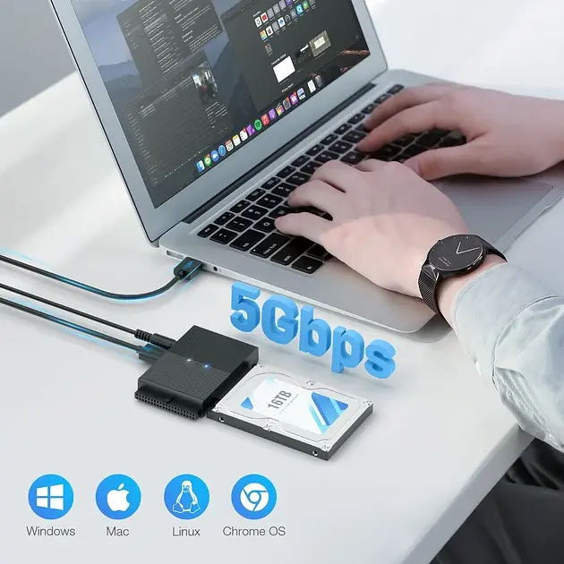 Адаптер - Перехідник USB 3.0-SATA-IDE FIDECO PL319 - фото 7