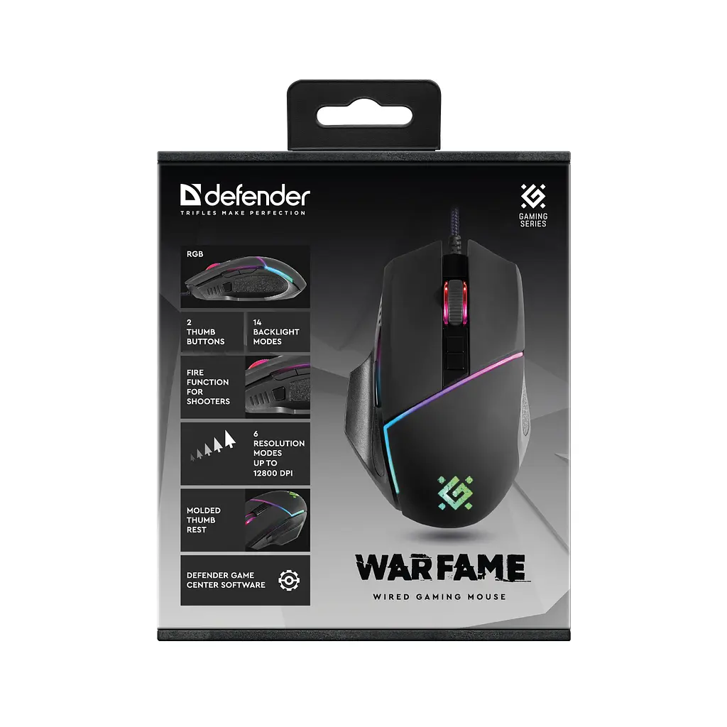 Мишка Defender Warfame GM-880L USB Black (52880) - фото 5