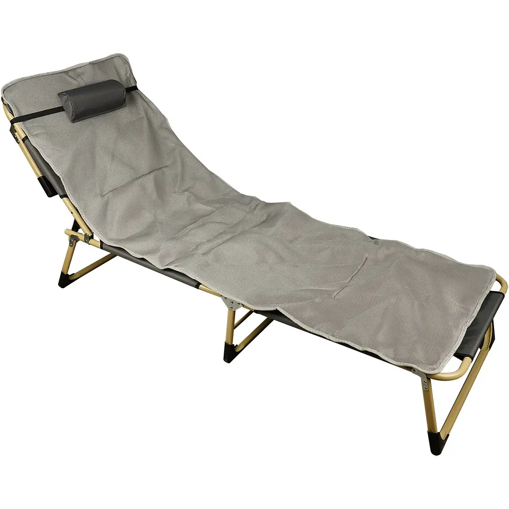 Шезлонг Market Union складной серый - фото 2