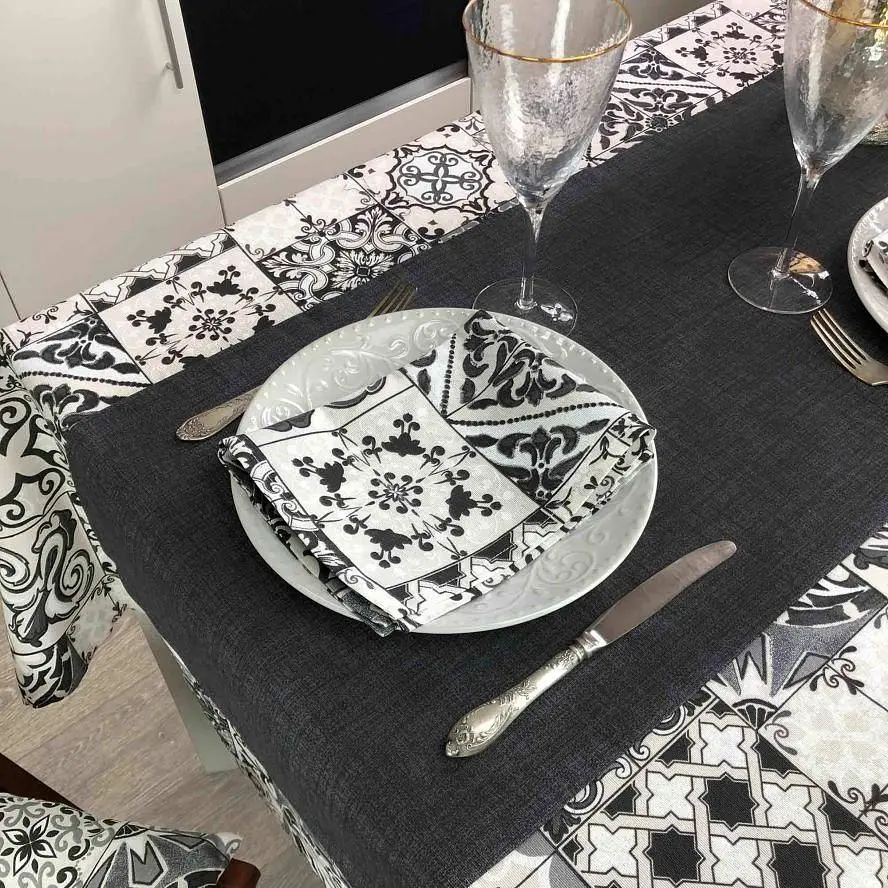 Раннер Прованс Black Milan 120х40 см черная (23555) - фото 3