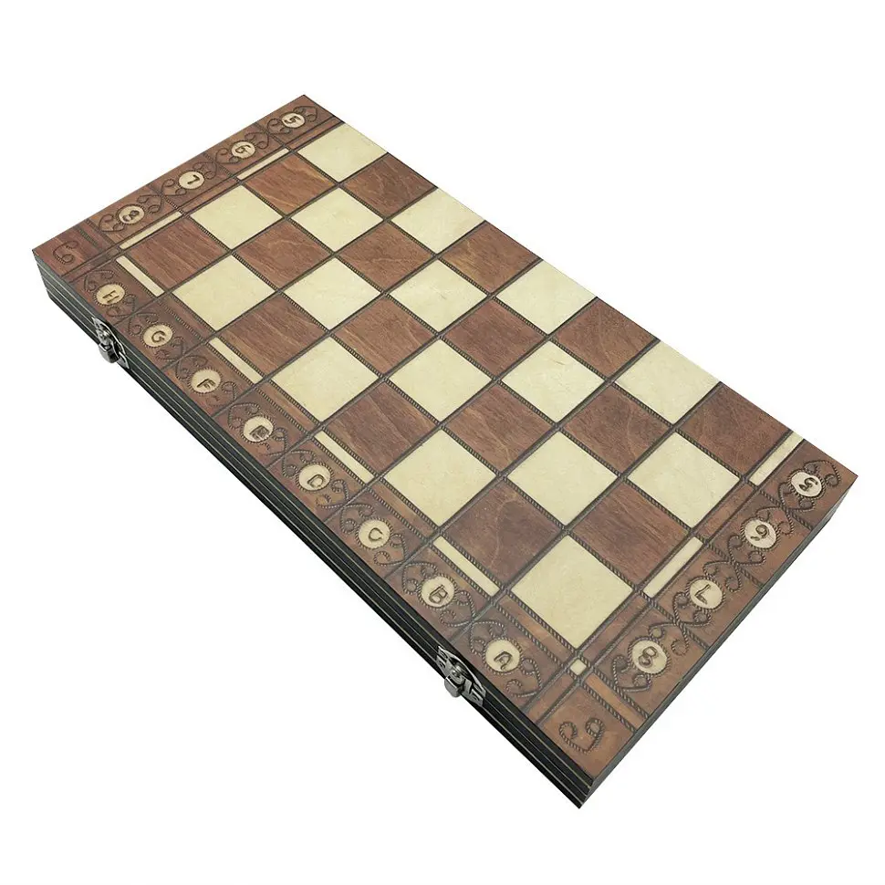 Набір настільних ігор "Шахи, нарди, шашки 3 в 1" Set1 NE-LG-11 ігрове поле 40х40 см - фото 8