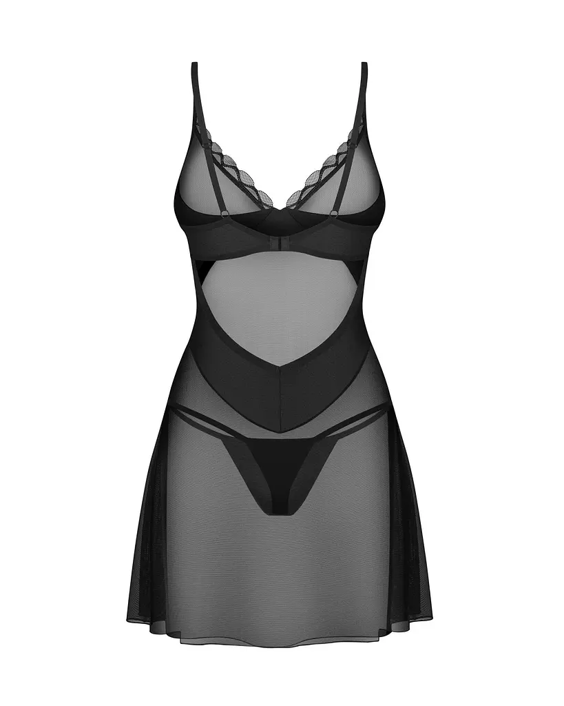 Сексуальный комплект белья Obsessive Stelisa L/XL (черный) - фото 3