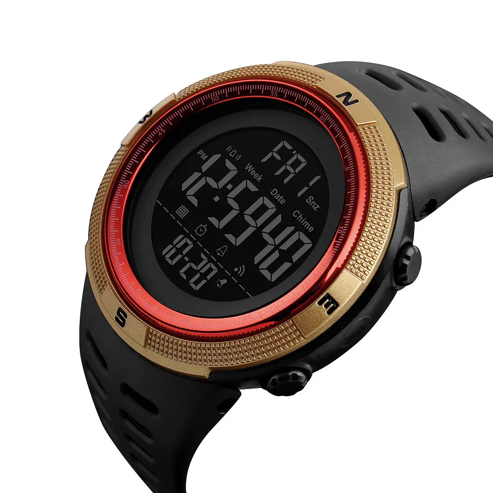 Наручний годинник чоловічий Skmei 1251 Gold Red, 1251GDRD (12295) - фото 3