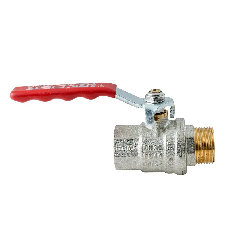 Кран кульовий ГШВ Koer Extreme KE.215-20 - 3/4" FM ручка "важіль" червона KR5751 - фото 2
