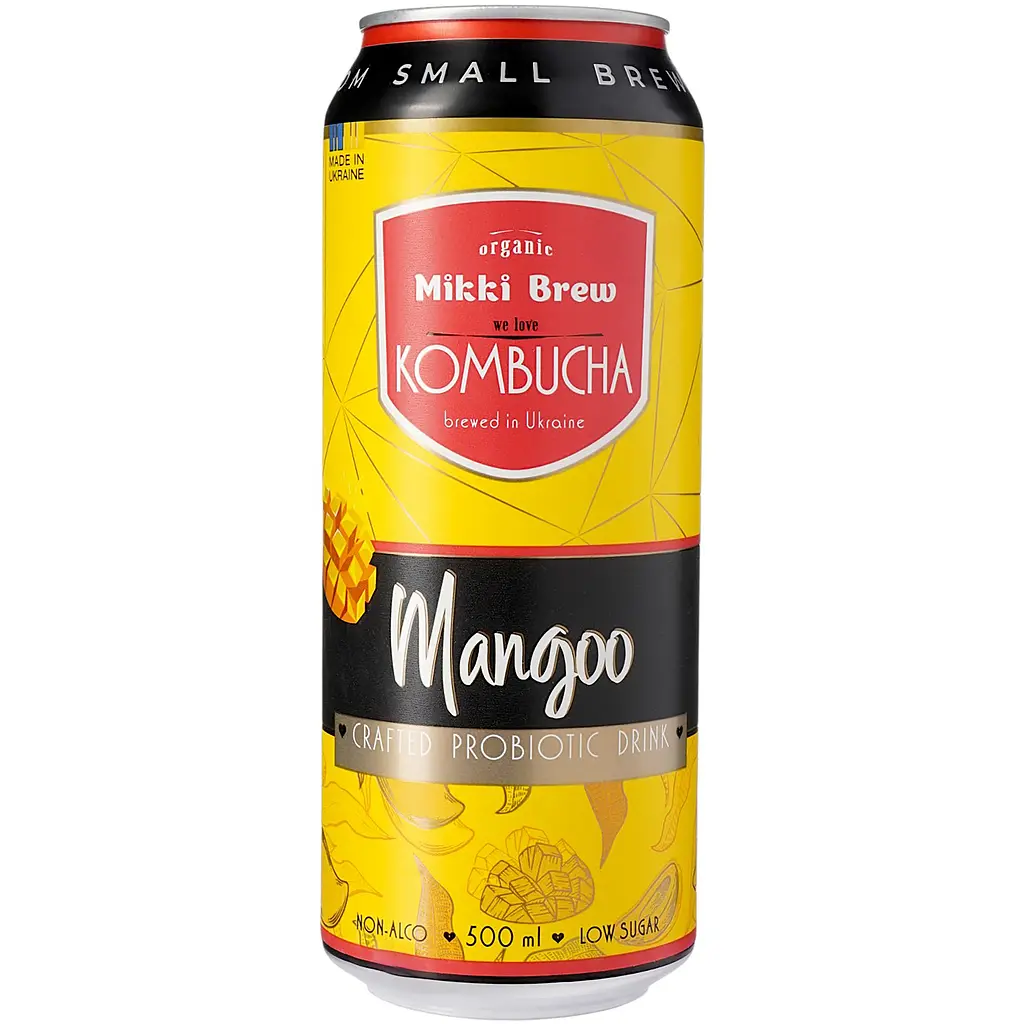 Напій безалкогольний комбуча Mikki Brew Mangoo з/б 0.5 л - фото 4