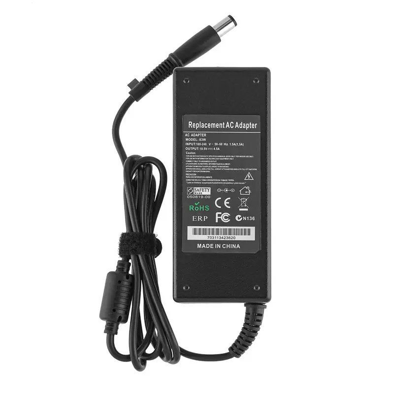 Блок живлення для ноутбука HP 18.5V 4.5A 83W 7.4x5.0-PIN (Reaplecement AC Adapter) чорний (без кабелю!) - фото 2