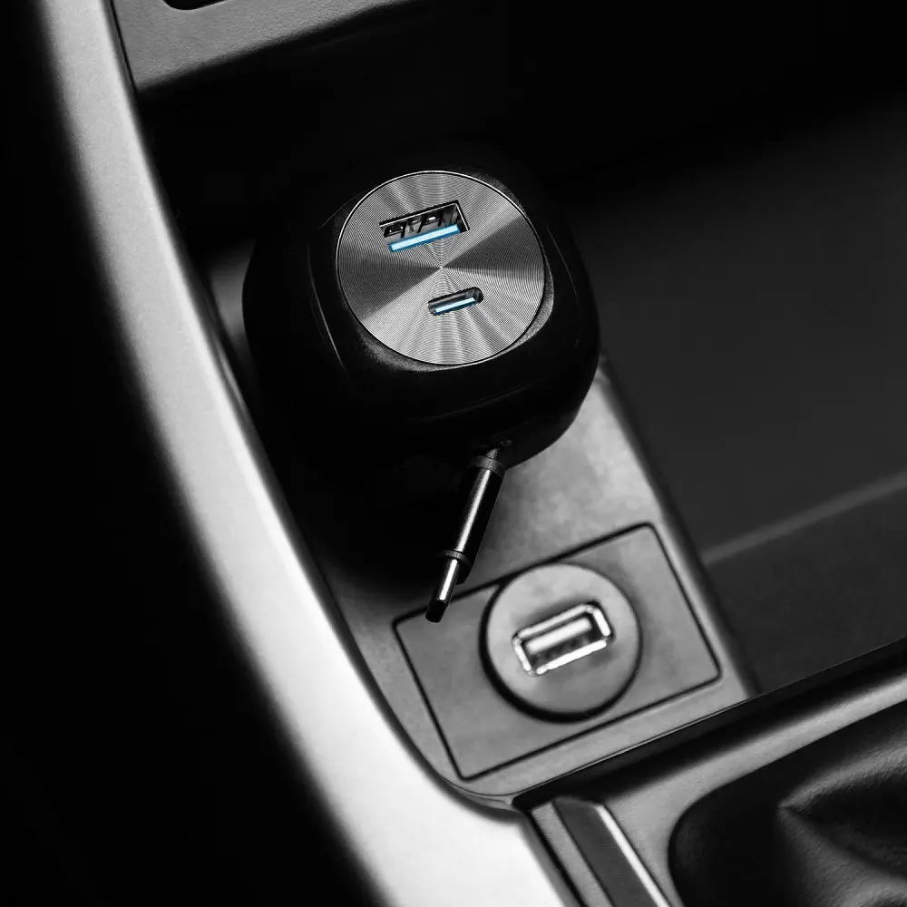 АЗП Proove Pulsar 65W (Type-C + USB) + Retractable Type-C Cable - фото 5