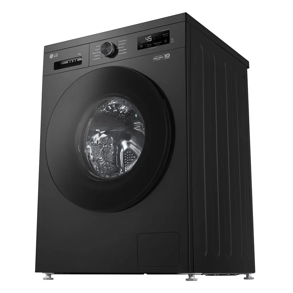 Пральна машина LG фронтальна, 9кг, 1200, A+++, 55см, дисплей, пара, інвертор, чорний (F2Y1VS5J) - фото 6