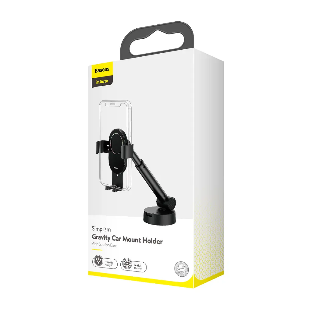 Автодержатель Baseus Simplism Gravity Car Mount Holder (SUYL-JY01) [85332] - фото 8