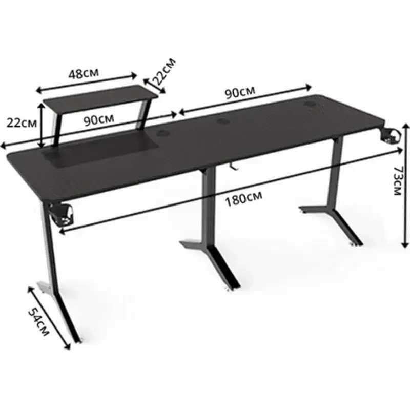 Комп'ютерний стіл GT Racer T-1247 (146x146x60x73) Black - фото 3