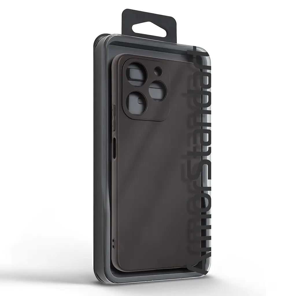 Чехол-накладка для смартфона Realme Note 70 4G противоударный, силиконовый, термополиуретановый (ТПУ), с защитой камеры и корпуса, черный, защита всего корпуса, ArmorStandart (ARM83900) - фото 5