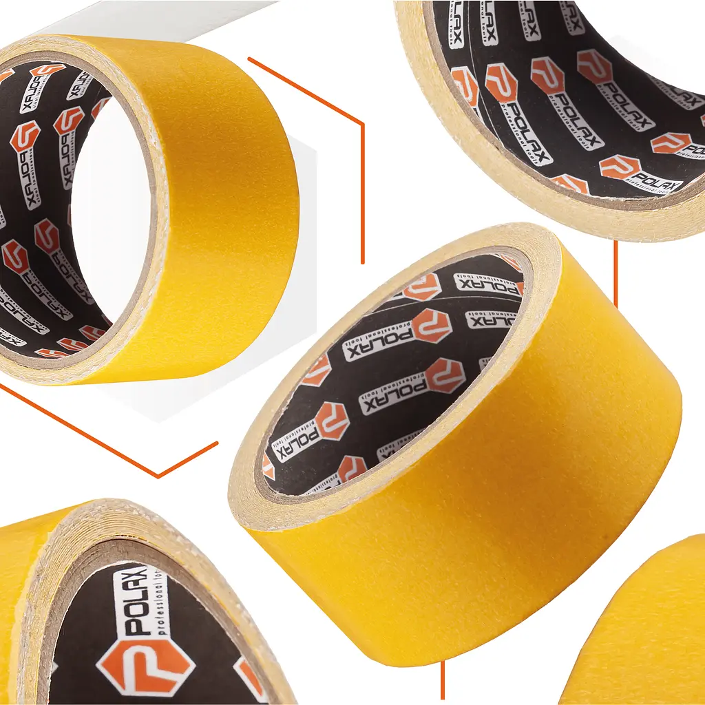 Двостороння клейка стрічка Polax на тканинній основі 50 мм × 10 м (101-005) - фото 6