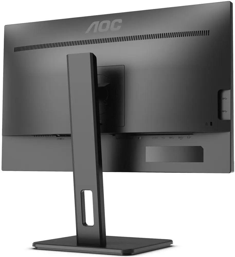 TFT 27" AOC U27P2, IPS, 4K, HDMI, DP, USB 3.2 хаб, Pivot, колонки, чорний - фото 4
