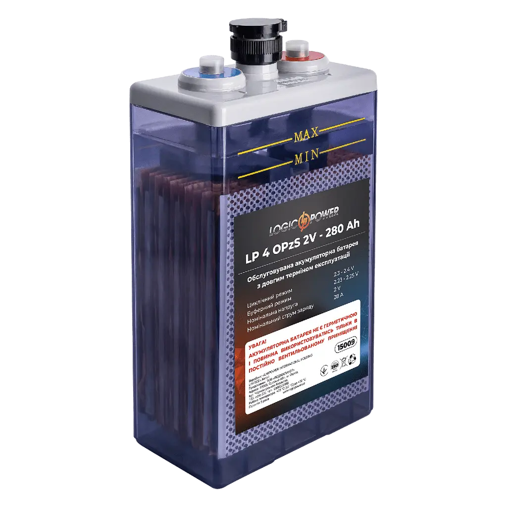 Акумуляторна батарея Logic Power 40OPzS 2V - 280 Ah свинцево-кислотна - фото 2
