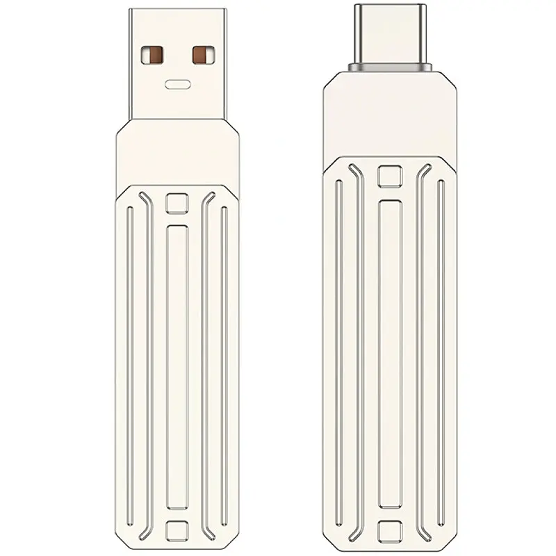 Флеш-накопичувач WIWU Wi-FD001 3in1 (USB-A/C/L) USB 3.0, 256GB Silver - фото 3