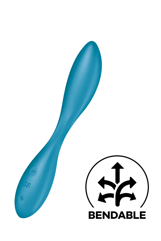 Вібратор Satisfyer G-Spot Flex 1 Гнучкий із фіксацією форми, 19.5х3.2 см блакитний - фото 2