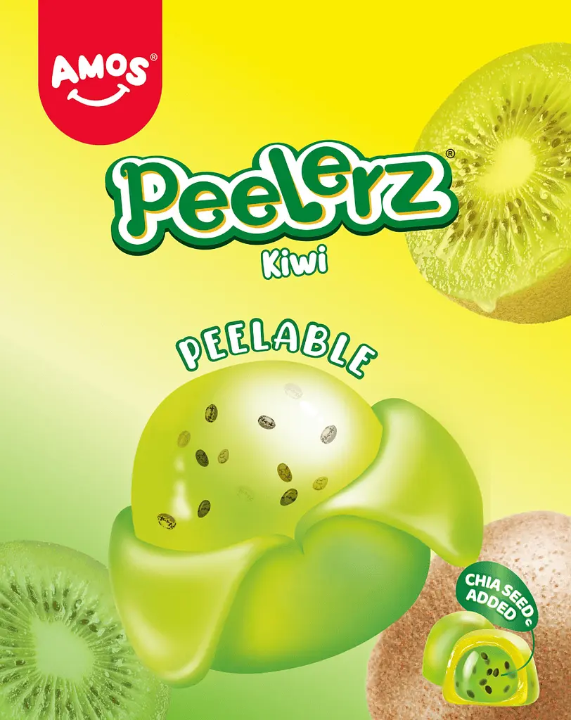 Желейні цукерки Amos Peelerz Peelable Kiwi Gummy Candy 170г - фото 4