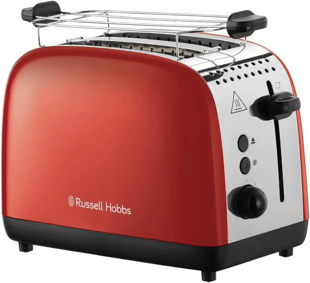 Тостер Colours Plus 1600Вт, подогрев, размораживание, металл., красный Russell Hobbs kuh0014865 - фото 2