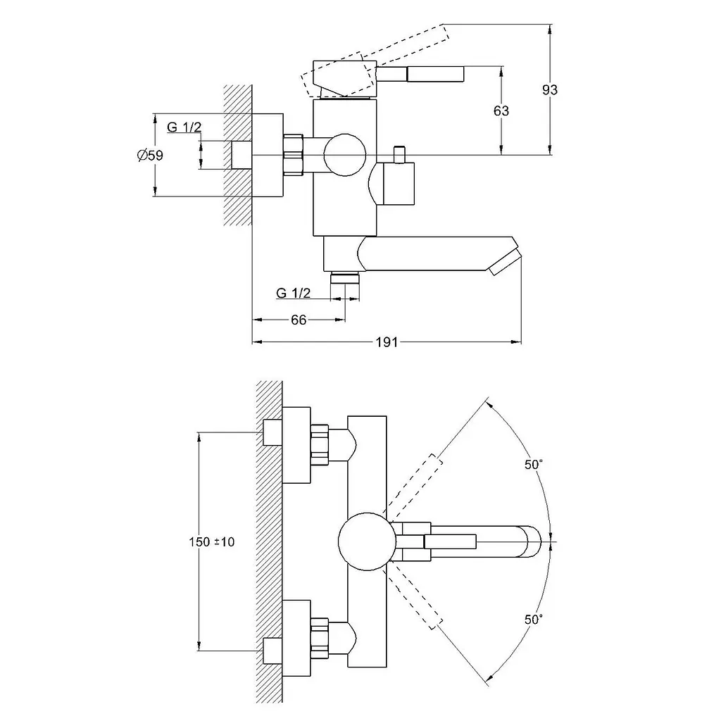 Змішувач для ванни Zegor SAP3-B090 Нержавіюча сталь 30412 - фото 3