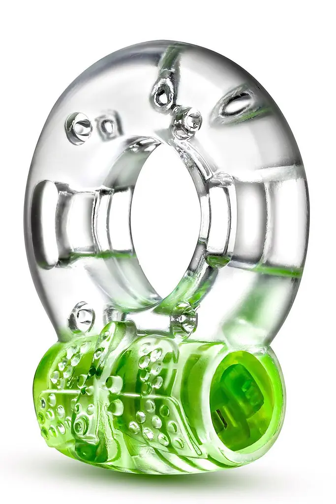 Віброкільце Blush Play With Me Arouser Vibrating C-Ring 4.4 см зелений - фото 2