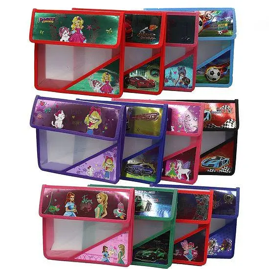 ZY-2208-L Папка шкільна на липучці Girls+Auto A5 12pcs/opp mix12шт з етикеткою (12)