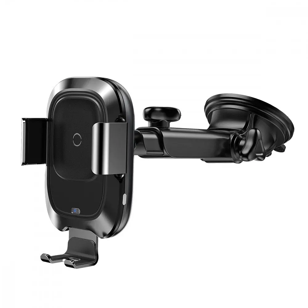 Автодержатель с беспроводной зарядкой Baseus Smart Vehicle Bracket (Osculum Type) black (21738) - фото 7