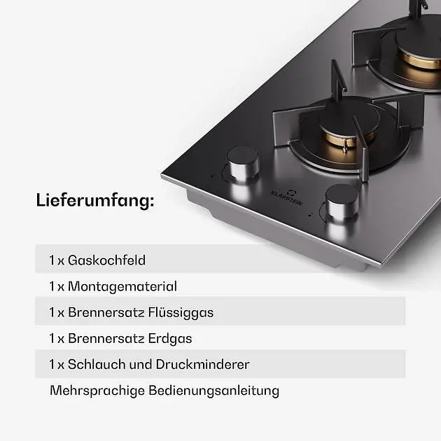 Варильна поверхня газова плита Klarstein Goldflame Domino (10045622) - фото 7