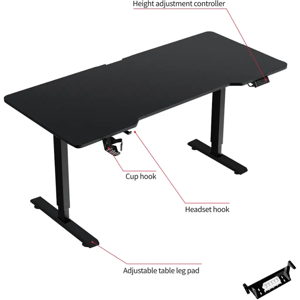 Комп'ютерний ігровий стіл 1stPlayer Moto-E 1660 [111736] - фото 8