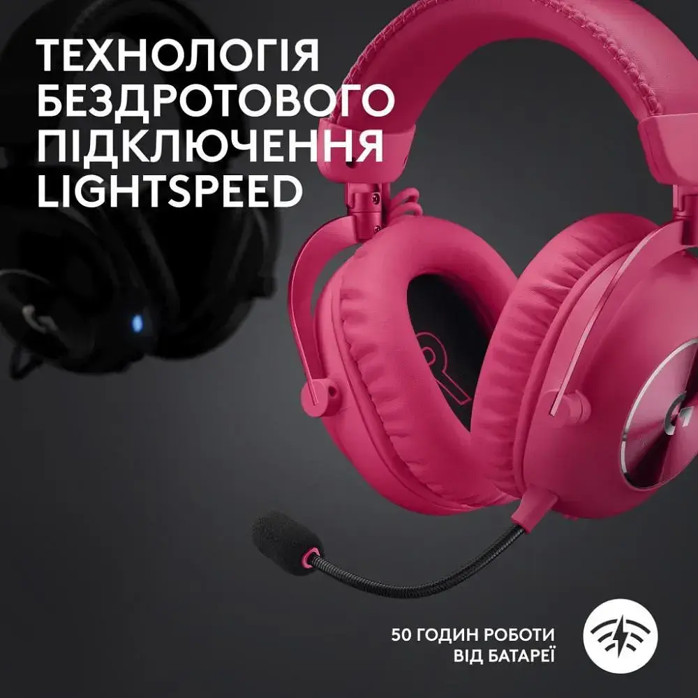 Навушники з мікрофоном Logitech G Pro X 2 Lightspeed Pink (981-001275) - фото 10