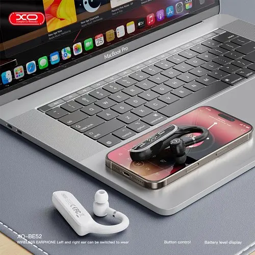 Bluetooth гарнітура XO BE52 On-Ear bluetooth Single Side Headset Біла - фото 2