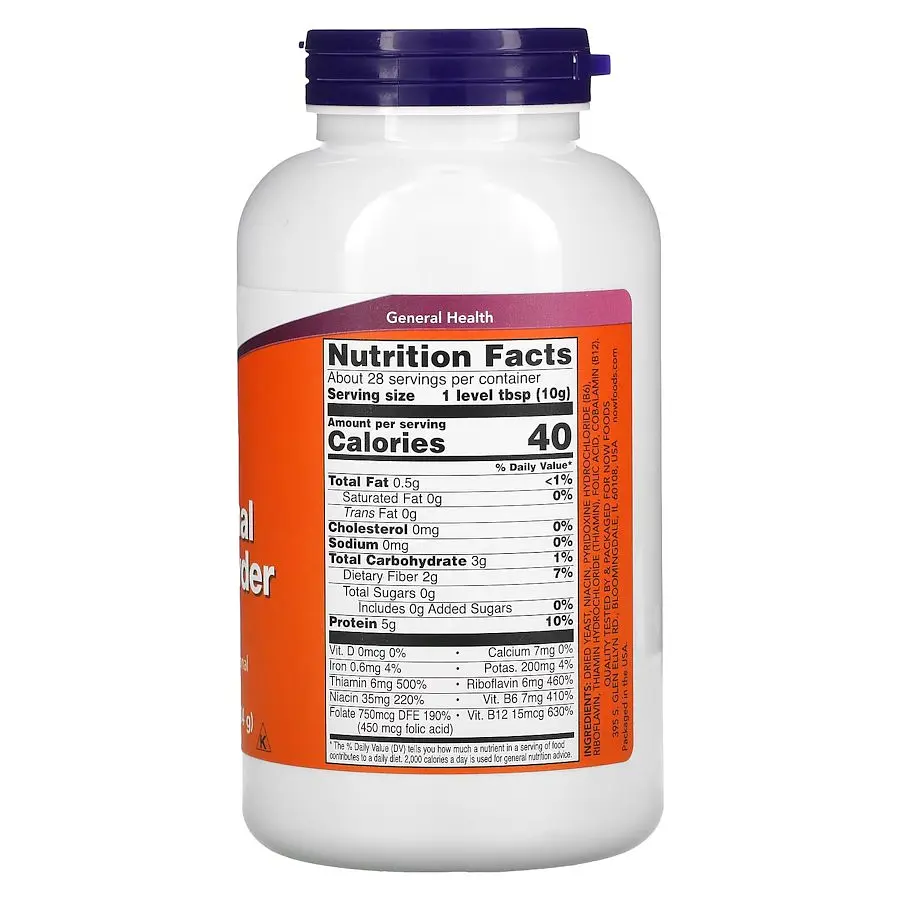 Натуральна добавка NOW Nutritional Yeast, 284 грами - фото 3