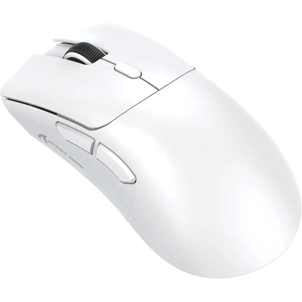 Мишка Attack Shark R1, Wireless/Bluetooth, 18000dpi, (PAW3311), 6кн., White - фото 2