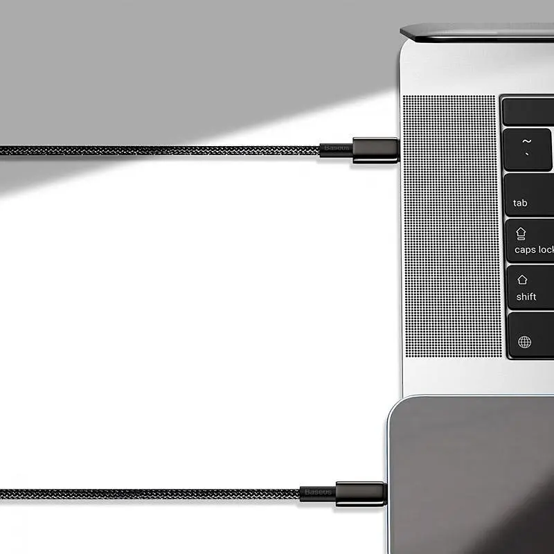 Дата кабель Baseus Tungsten Gold Type-C to Lightning PD 20W (2m) (CATLWJ) Чорний - фото 4