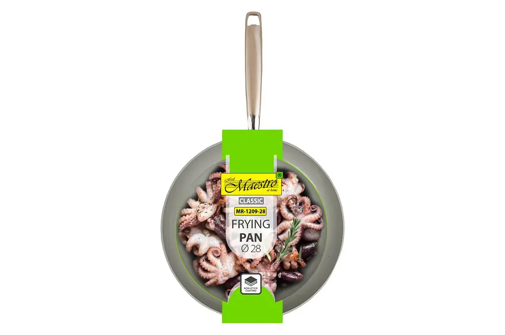 Сковорода антипригарна Maestro MR-1209-28 діаметр 28 см Ceramic алюміній - фото 4