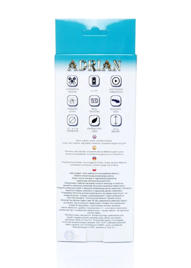 Страпон Hollow Strap-on-Hollow Strap-on Adrian vibrating Boss Series 46-00009 100478 - фото 4