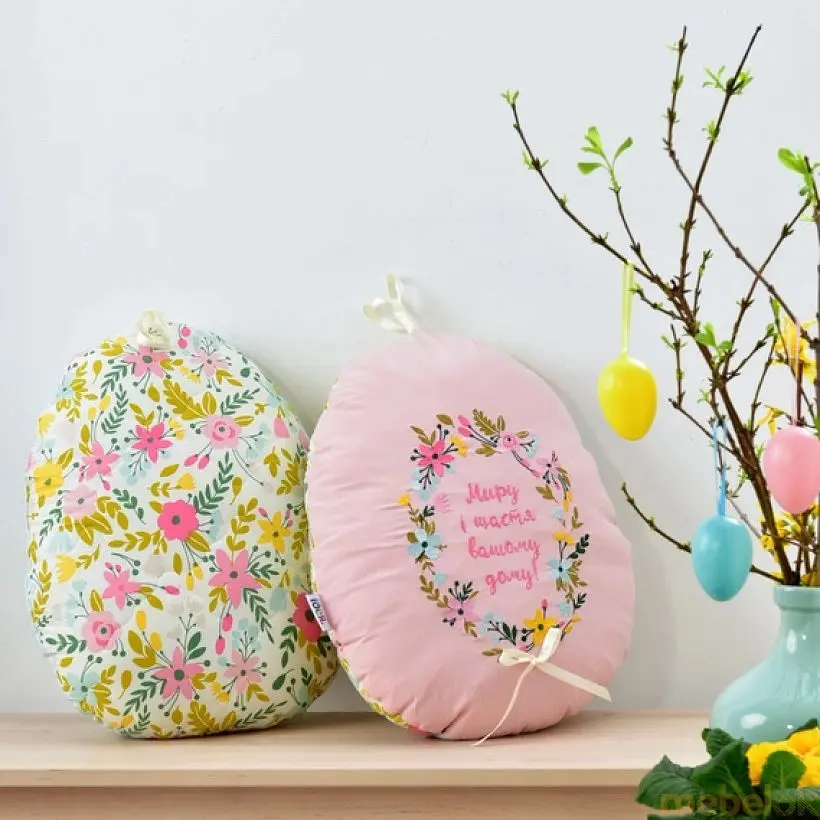 Подушка декоративная Ideia Пасхальное яйцо, 45х33 см, пудровый (8-33218) - фото 3