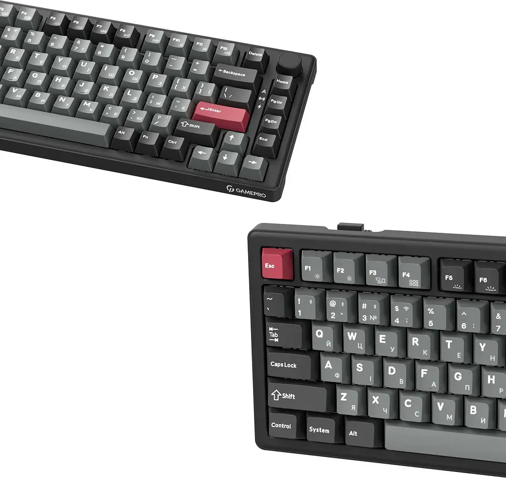 Клавиатура беспроводная GamePro Asgard Yord Keychron Super Red Switch Black (MK266BK) - фото 4