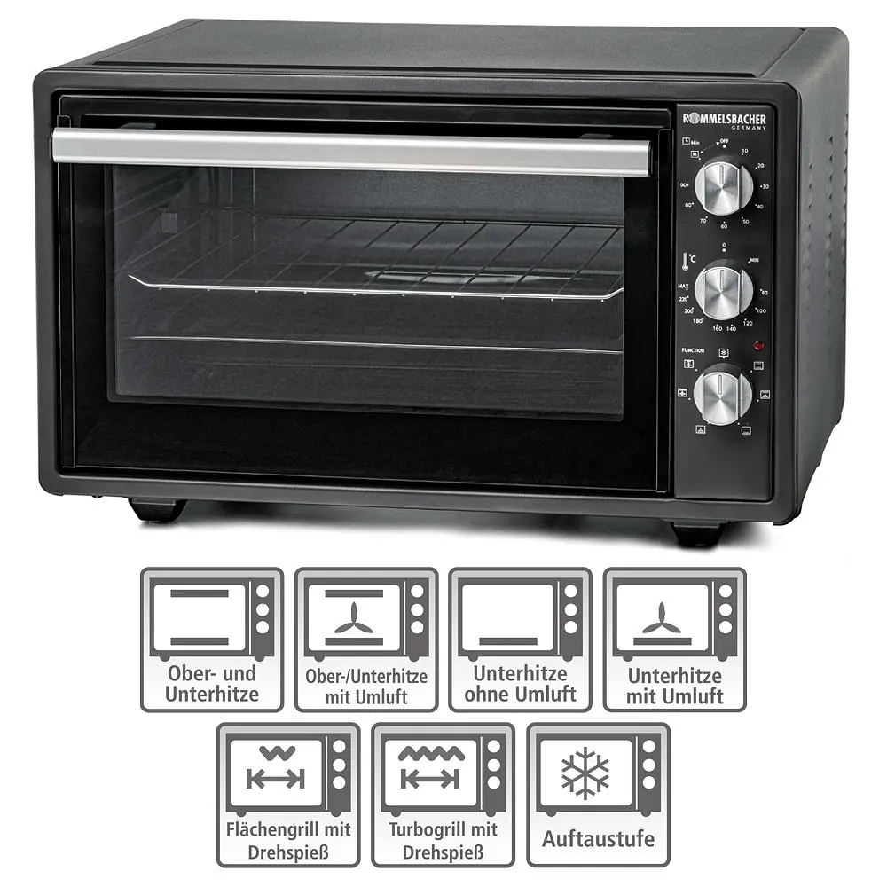 Электропечь с грилем Rommelsbacher BG 1620, 37 л - фото 8