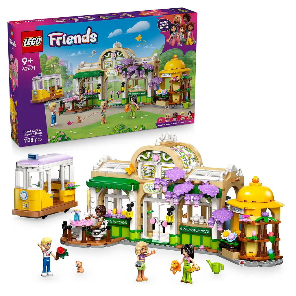 Конструктор LEGO Friends Кофейня с растениями и цветочный магазин 1138 деталей (42671) - фото 4